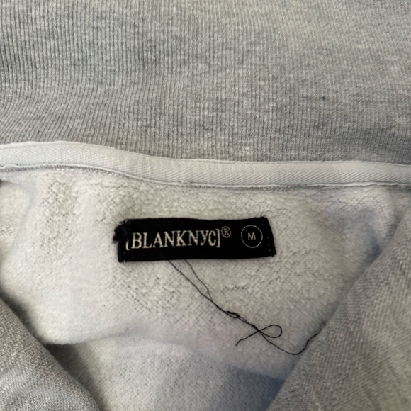 Blank NYC Light Gray Moto Hoodie Jacket - Picture 2 of 3